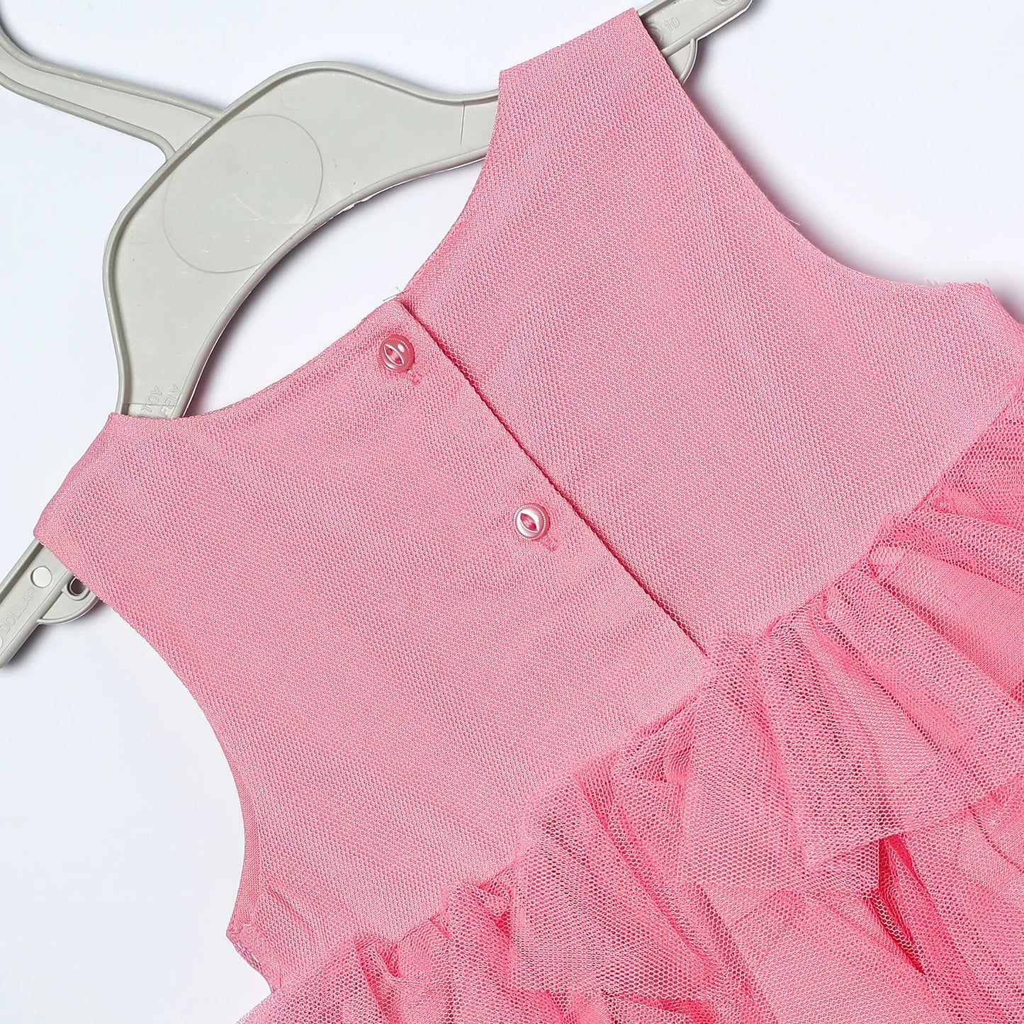 ToffyHouse Woven Cotton Sequenced Fancy Frock for Your Little Princess - Pink
