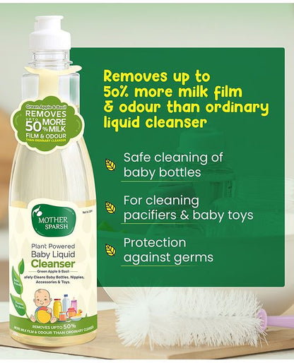 Mother Sparsh Plant Powered Natural Liquid Cleanser (Bottle) -500ML