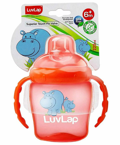 LuvLap HIPPO SPOUT CUP - 225 ml Orange