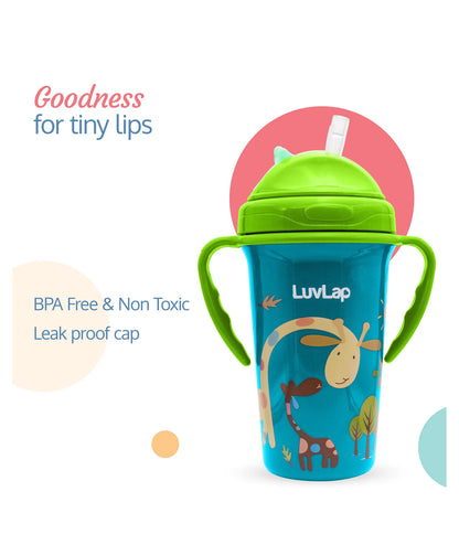 LuvLap Tiny Giffy Sipper - 300 ml (Green)
