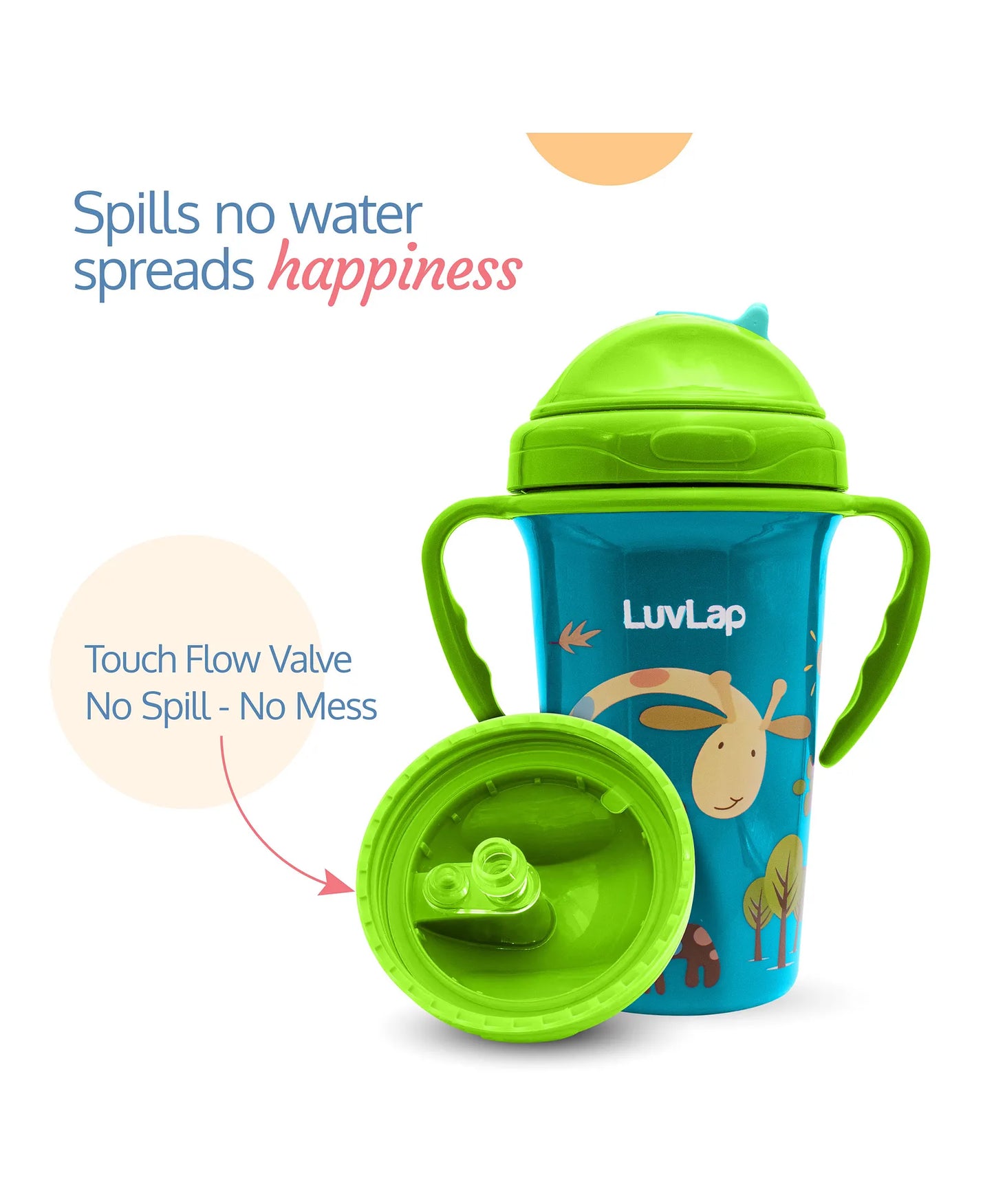LuvLap Tiny Giffy Sipper - 300 ml (Green)