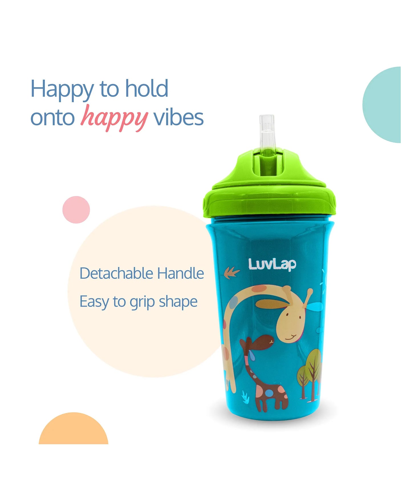 LuvLap Tiny Giffy Sipper - 300 ml (Green)
