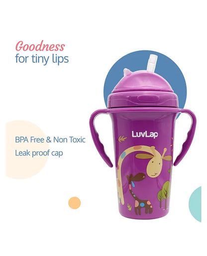 LuvLap Tiny Giffy sipper 300 ml Purple