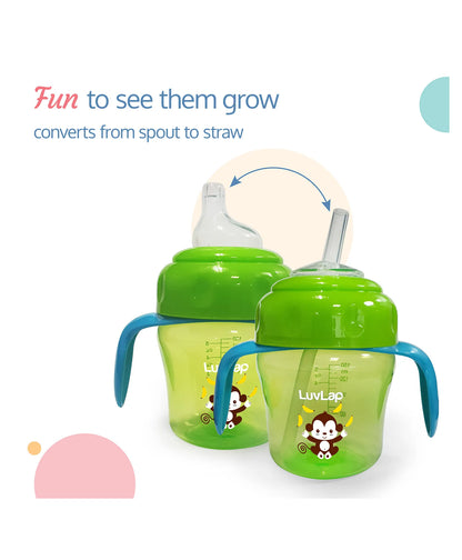 LuvLap Banana Time 2 in 1 Sipper 150 ml Green