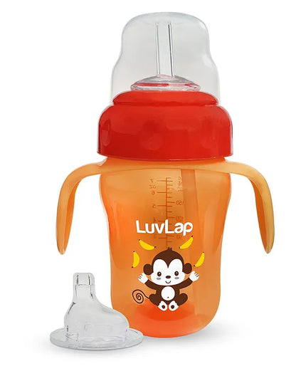 LuvLap Banana Time 2 in 1 sipper 210 ml Orange