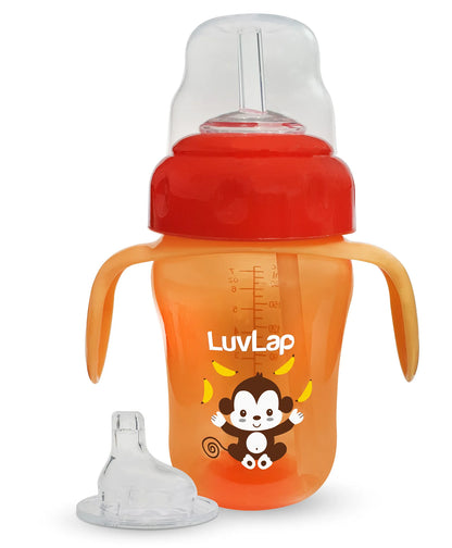 LuvLap Banana Time 2 in 1 sipper 210 ml Orange