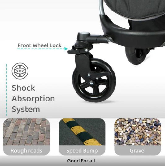 R for Rabbit - Chocolate Ride -Stroller - Black Grey