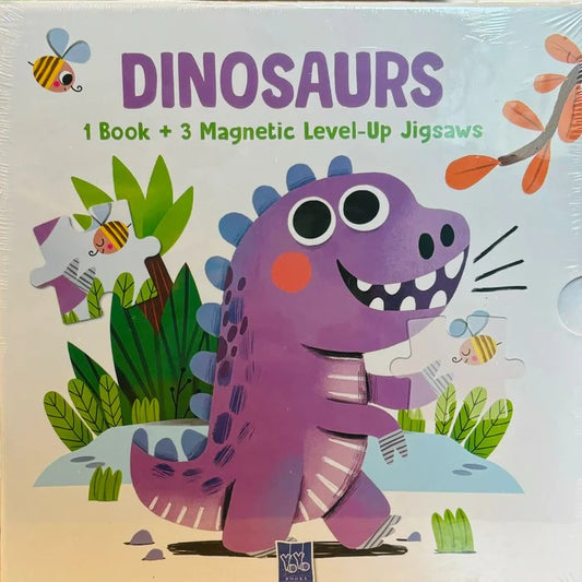 Magnetic Level Up Puzzle Book -Dinosaurs