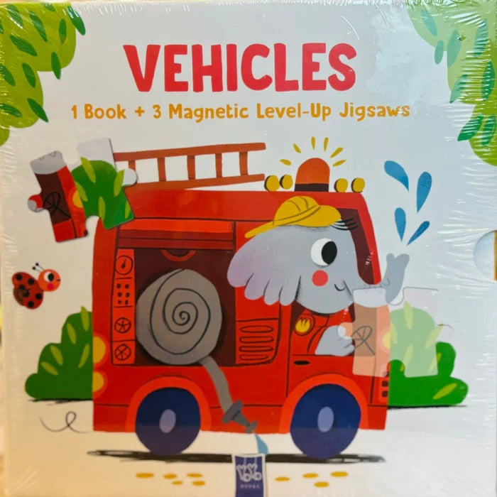 Magnetic Level Up Puzzle Book - Vehicles
