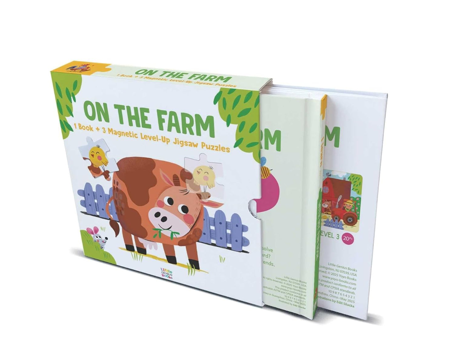 Magnetic Level Up Puzzle Book - Farm