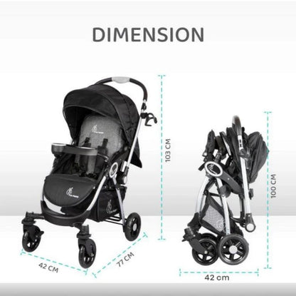 R for Rabbit - Chocolate Ride -Stroller - Black Grey