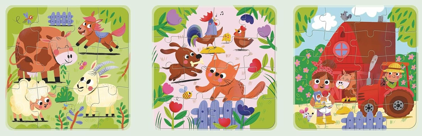 Magnetic Level Up Puzzle Book - Farm