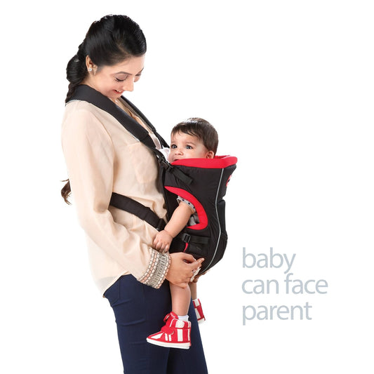 LuvLap Blossom Baby Carrier - Black & Red