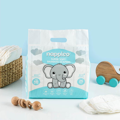 Nappico Tape Diaper NB Size - 25 PCS