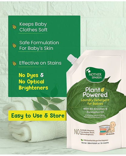 Mother Sparsh Plant Powered laundry Detergent Refill Pack - 500 ml