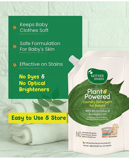 Mother Sparsh Plant Powered laundry Detergent Refill Pack - 500 ml