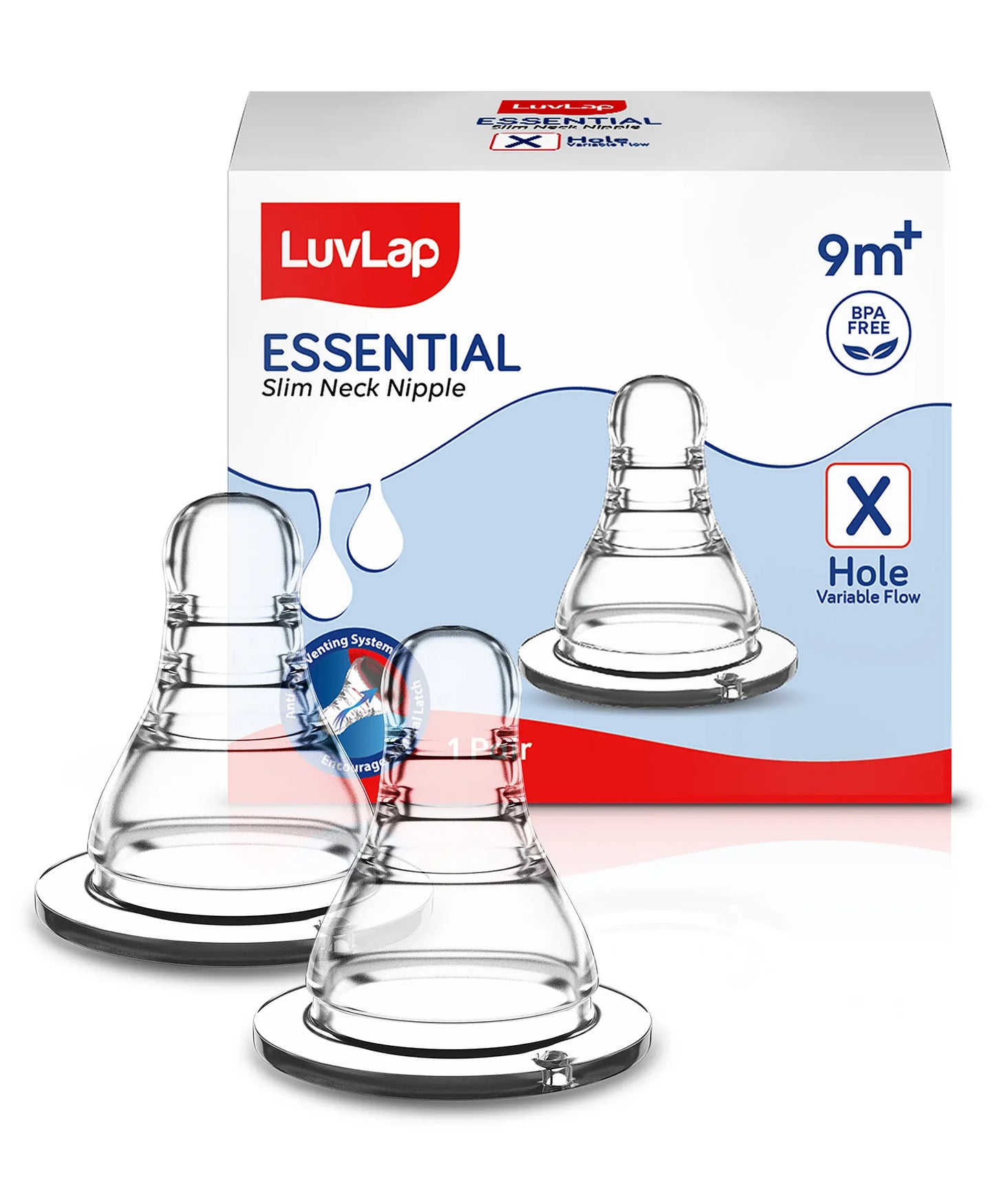 LuvLap Ess S Neck Nipple Variable Flow (X)