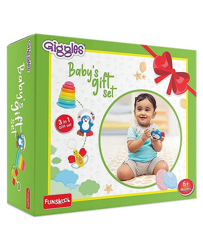 Giggles Baby Rattles 3 in 1 Gift Set - Multicolour