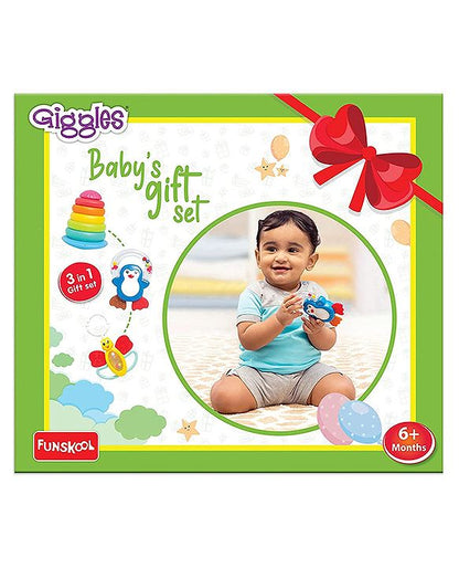 Giggles Baby Rattles 3 in 1 Gift Set - Multicolour