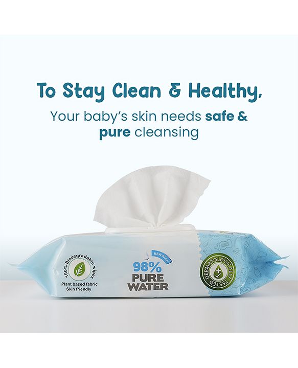 Mother Sparsh 98 % Water Based Wipes (Mild -Scented) - 80 Pieces