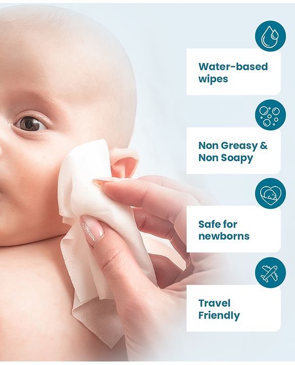 Mother Sparsh 98 % Water Based Wipes (Mild -Scented) - 80 Pieces