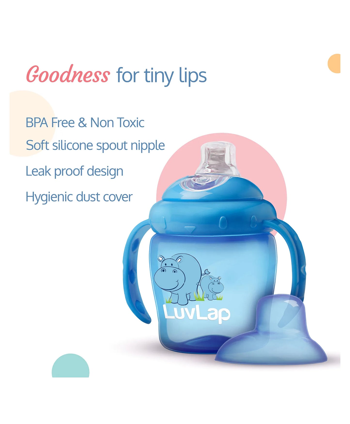 LuvLap Hippo Sipper - Blue
