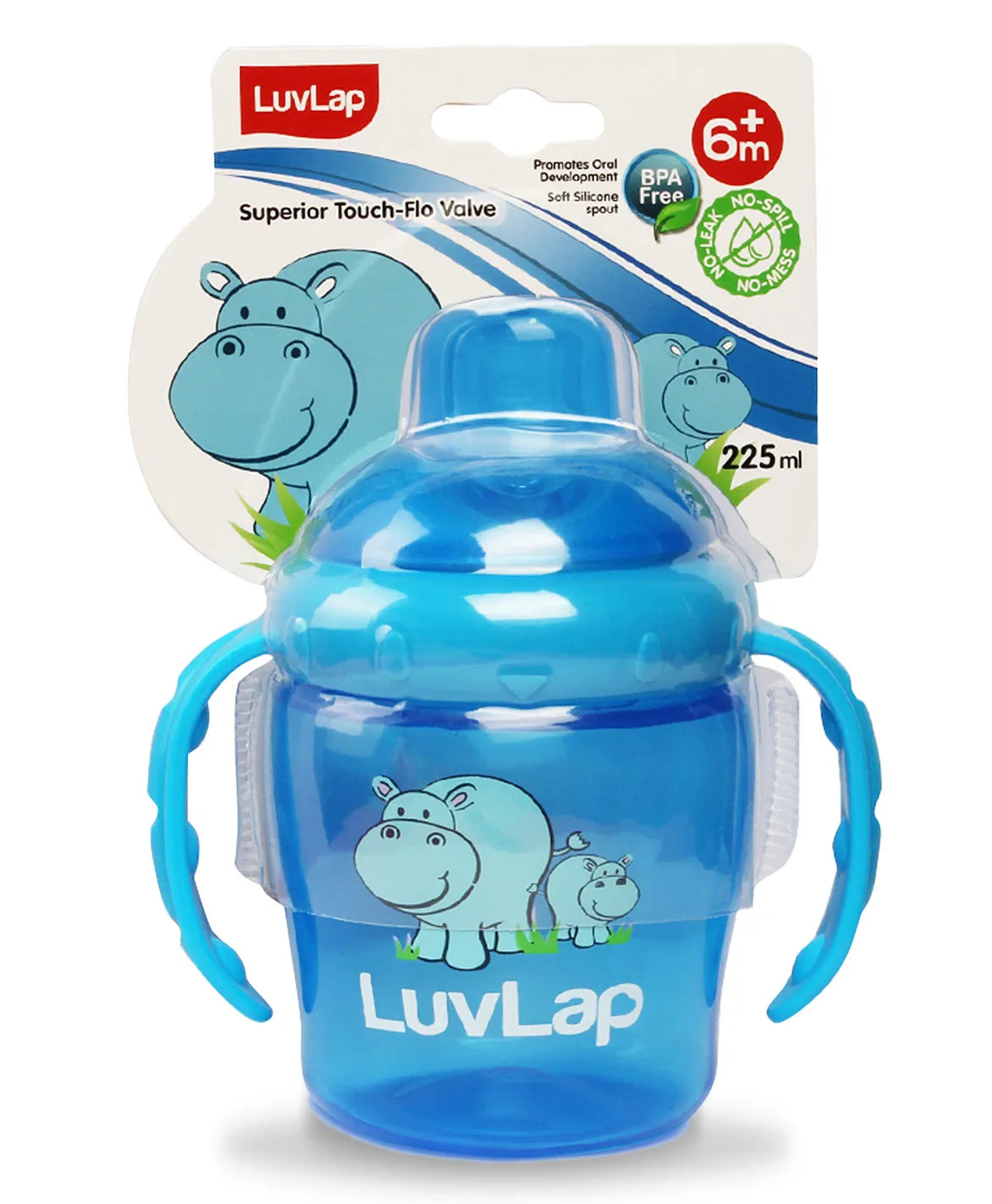 LuvLap Hippo Sipper - Blue