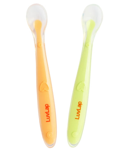 LuvLap Baby Soft Silicon Spoon - Pack of 2