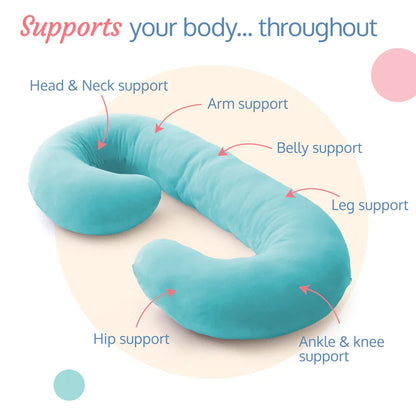 Luvlap C Shape Pregnacy pillow - Blue
