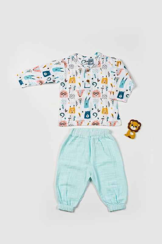 Muslin Casuals KF Baby Animals with Mint Julep