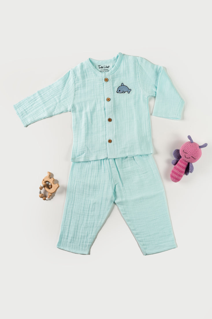 Muslin Night Dress Mint Julep