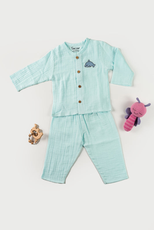 Muslin Night Dress Mint Julep