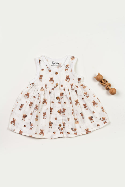 Muslin Frock Shuttle Teddy