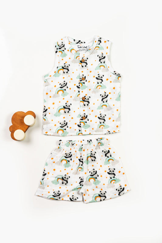 Muslin Jabla with Shorts KS Cloudy Panda