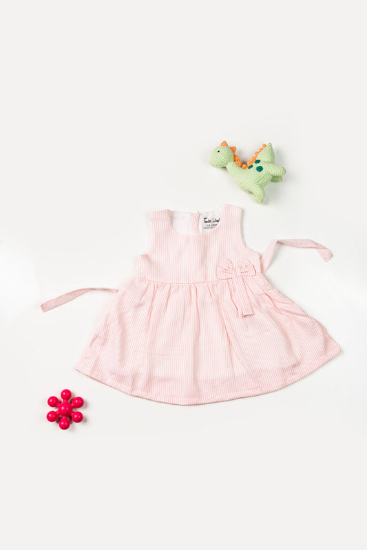 Muslin Frock ZT Pink Stripe