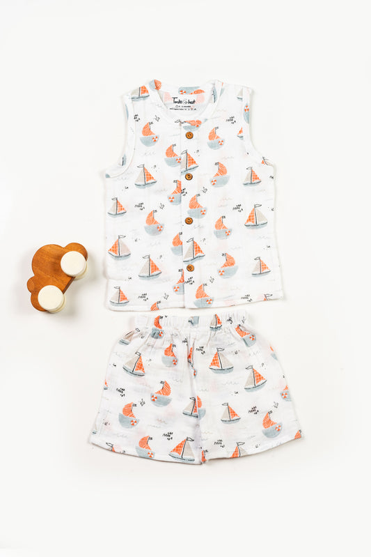 Muslin Jabla with Shorts KS Sailing Boat