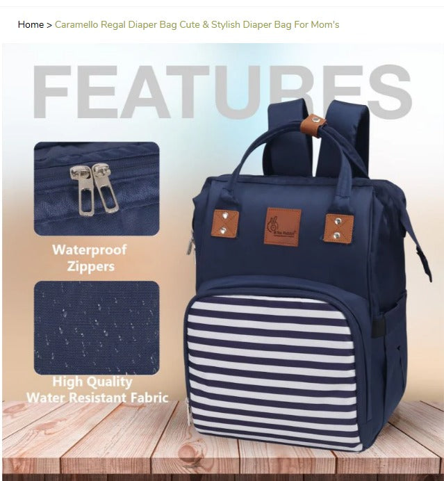 R For Rabbit - Caramello Regal Diaper Bag - Blue
