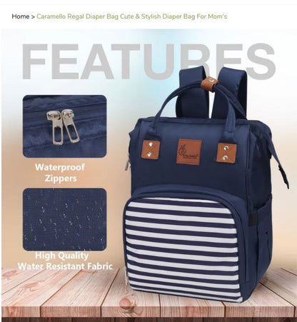 R For Rabbit - Caramello Regal Diaper Bag - Blue