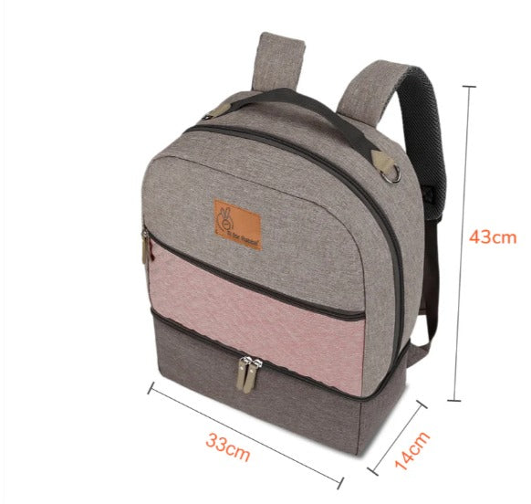 R For Rabbit - Caramello Truffle Diaper Bag - Grey Pink