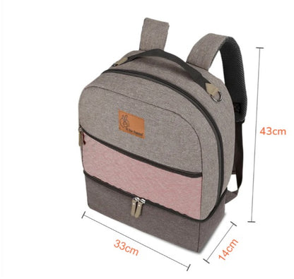 R For Rabbit - Caramello Truffle Diaper Bag - Grey Pink