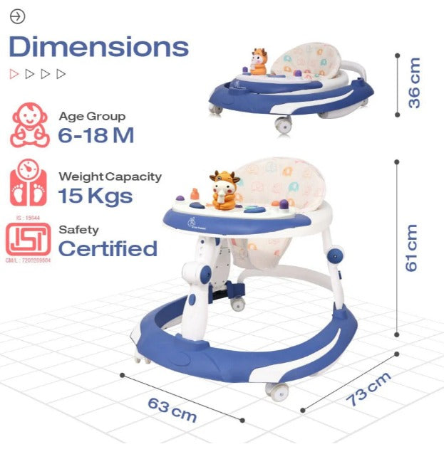 R For Rabbit - Little Feet Plus Walker - Blue White