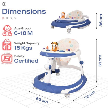R For Rabbit - Little Feet Plus Walker - Blue White