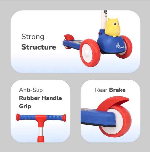 R For Rabbit - Road Runner Ryder  ACE Scooter - Blue Red