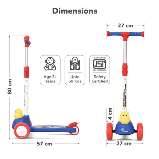 R For Rabbit - Road Runner Ryder  ACE Scooter - Blue Red