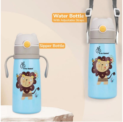 R For Rabbit - Steebo Safari Sippy Water Bottle - Blue Lion