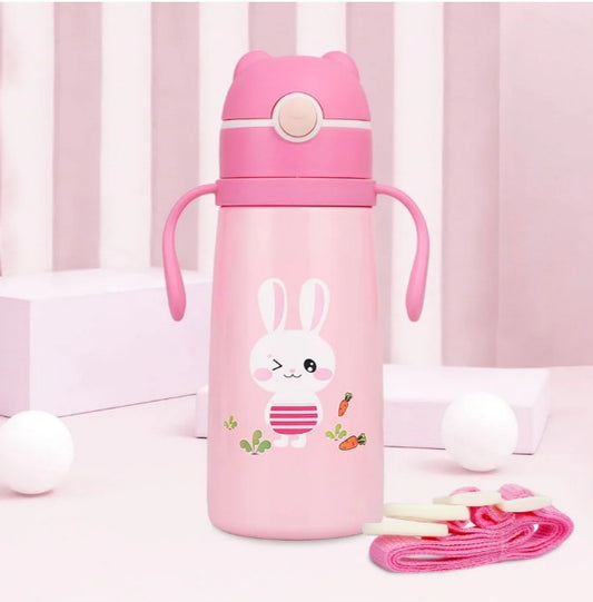 R For Rabbit - Steebo Safari Sippy Water Bottle - Pink Bunny