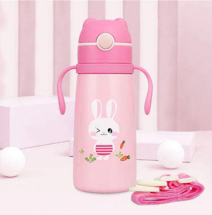 R For Rabbit - Steebo Safari Sippy Water Bottle - Pink Bunny