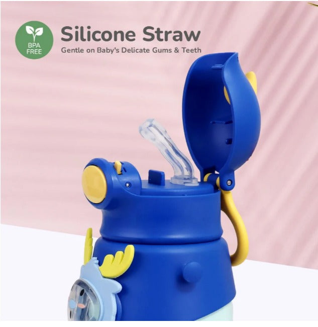 R For Rabbit - Steebo Zoobie Sippy Water Bottle - Blue Deer