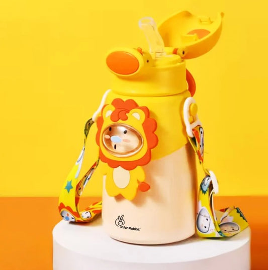 R For Rabbit - Steebo Zoobie Sippy Water Bottle - Yellow Lion