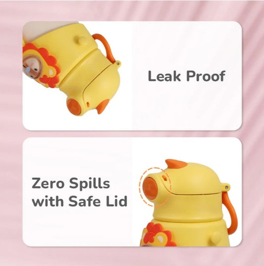 R For Rabbit - Steebo Zoobie Sippy Water Bottle - Yellow Lion